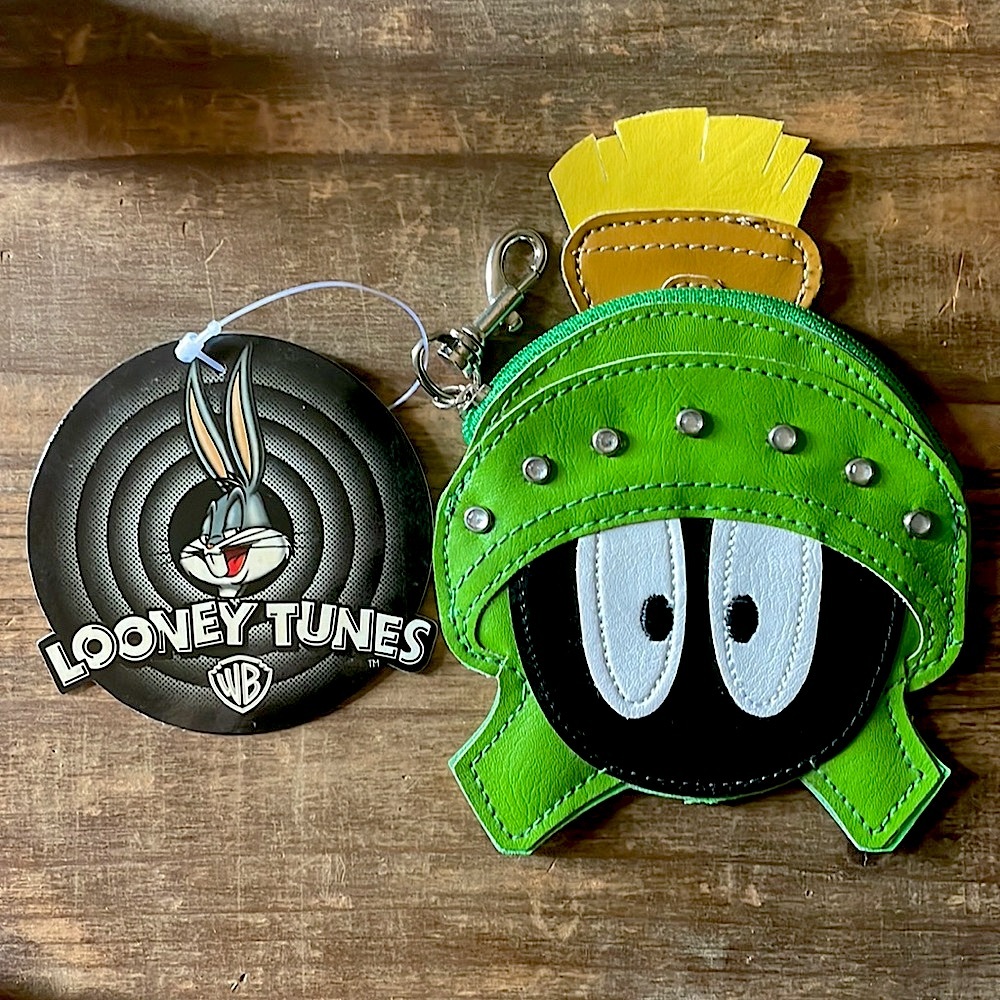 𝐍𝐖𝐓 RARE VINTAGE MARVIN the MARTIAN COINPURSE w/CLIP “TAKE ME TO YOUR LEADER”